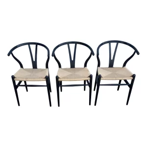 2008 Set Of 3 Hans Wegner Wishbone Chairs For Carl Hansen And Son 0394