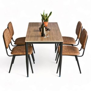 Combo Ban An 4 Ghe 140x70cm Go Plywood 1