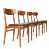 Danish Set Of 4 Vintage Dining Table Chairs From The Late 1950s
