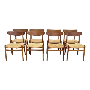 Hans Wegner Ch23 Dining Chairs Carl Hansen And Son Denmark Set Of 8 8477