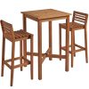 More Outdoor Wooden Slatted Poseur Set Nobis Restaurant Furniture