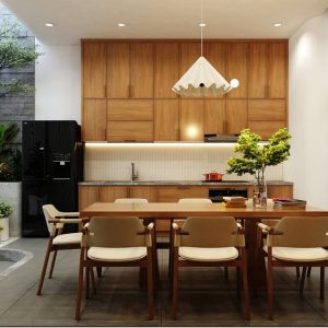 Thiet Ke Noi That Nha Pho Phong Cach Nhat Ban Phong Bep 1